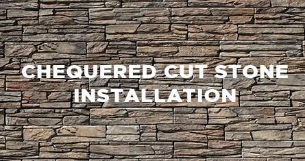 CHEQUERED CUT STONE INSTALLATION